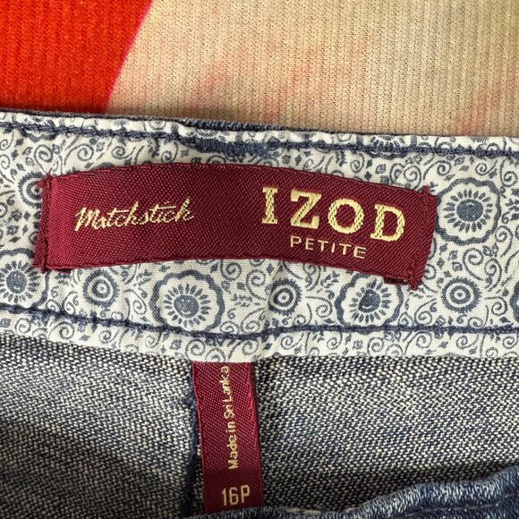 Izod Matchstick Petite Womens Size 16P Blue Straight Leg Denim Jeans - Picture 3 of 12